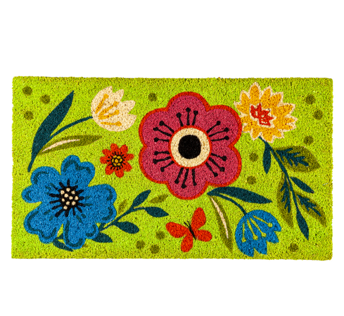Summer Florals Coir Mat