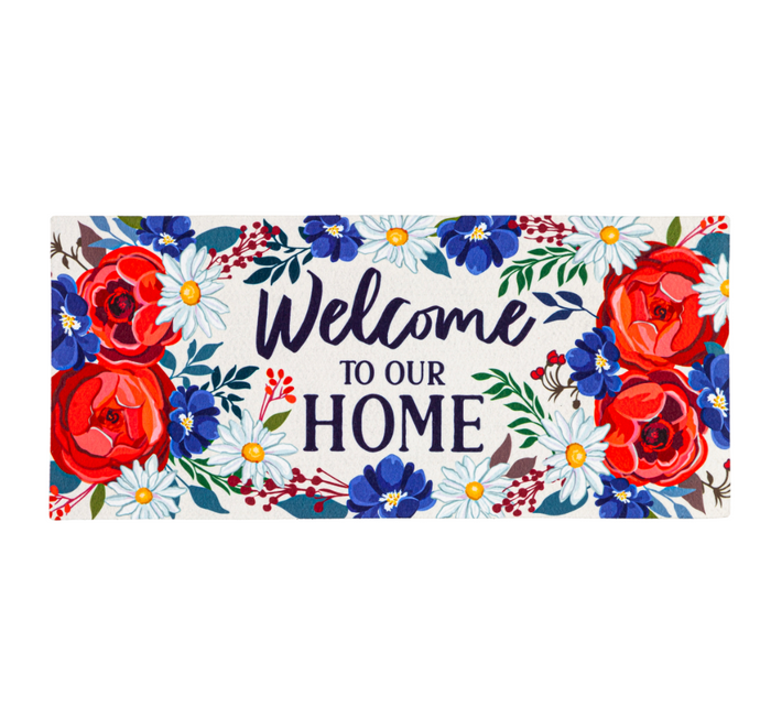 Patriotic Welcome to Our Home Sassafras Switch Mat