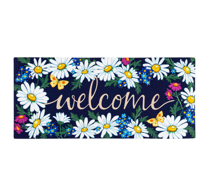 Welcome Daisies and Butterflies Sassafras Switch Mat