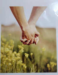 COUPLE HOLDING HANDS ANNIVERSARY CARD