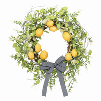 Leaf & Lemon w/ Bow Wreath