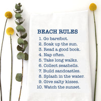 TEA TOWEL: BEACH RULES