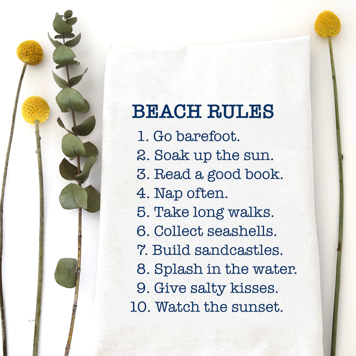 TEA TOWEL: BEACH RULES