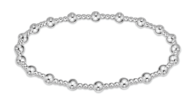 classic sincerity pattern 4mm bead bracelet - sterling by enewton