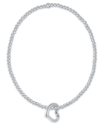 classic sterling 2mm bead bracelet - love sterling charm by enewton