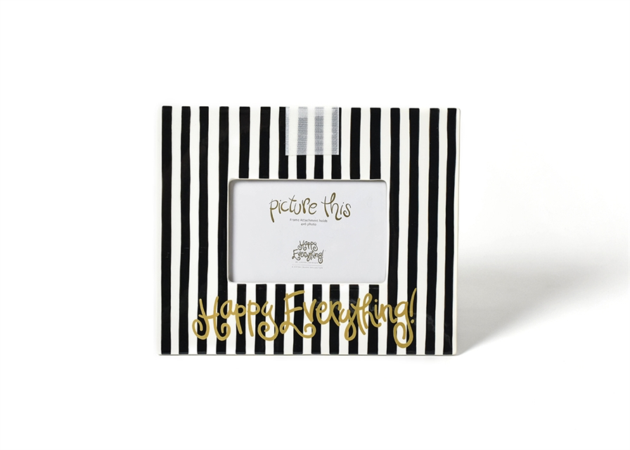 HAPPY EVERYTHING BLACK STRIPE MINI FRAME - A. Dodson's