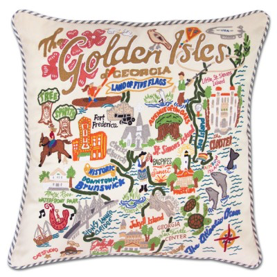 GOLDEN ISLES PILLOW BY CATSTUDIO