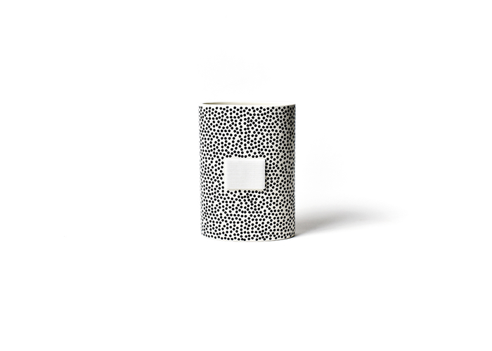 HAPPY EVERYTHING BLACK SMALL DOT MINI OVAL VASE