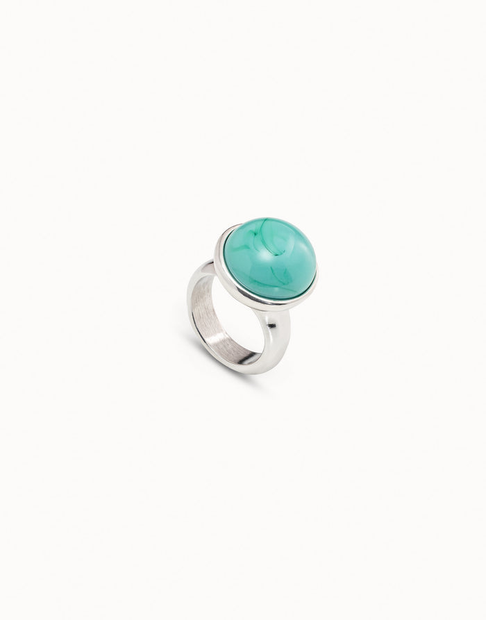 TURQUOISE FLASHY RING BY UNO DE 50