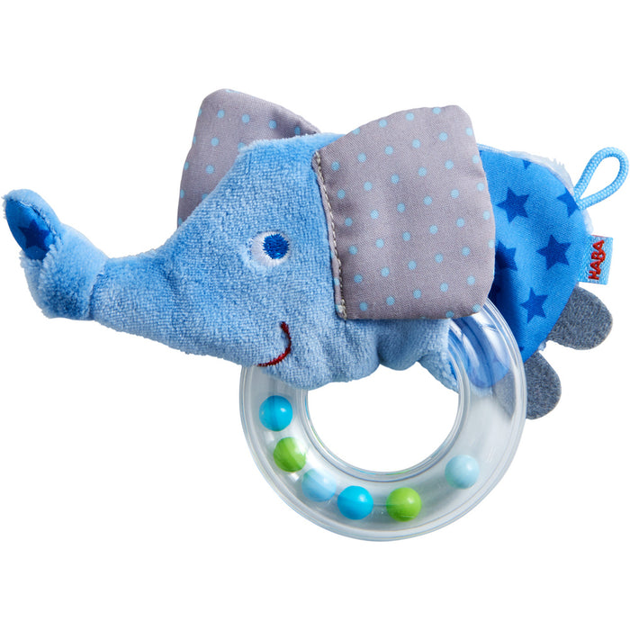 Elephant Rattle with Removable Teething Ring