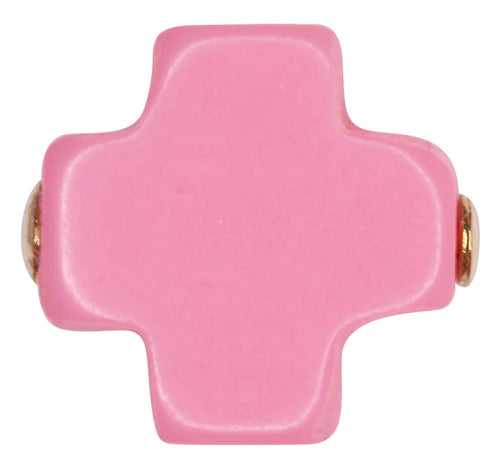 egirl signature cross gold pattern 3mm bead bracelet - bright pink by enewton - A. Dodson's