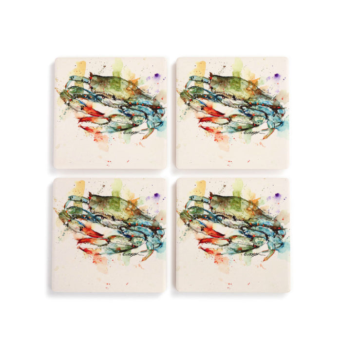 Dean Crouser Blue Crab Coasters - Set of 4