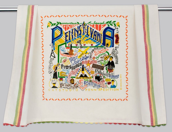 PENNSYLVANIA DISH TOWEL BY CATSTUDIO