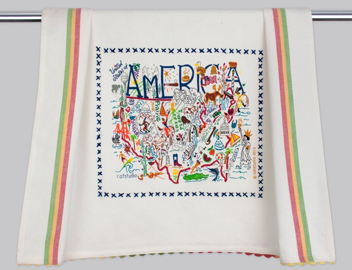 AMERICA DISH TOWEL BY CATSTUDIO