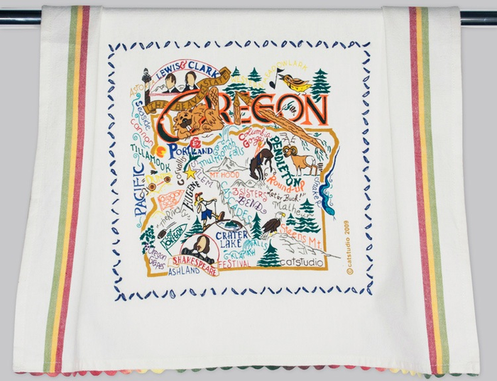 OREGON DISH TOWEL BY CATSTUDIO