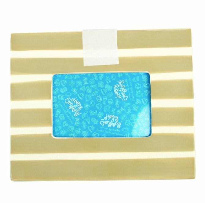 HAPPY EVERYTHING NEUTRAL STRIPE MINI FRAME