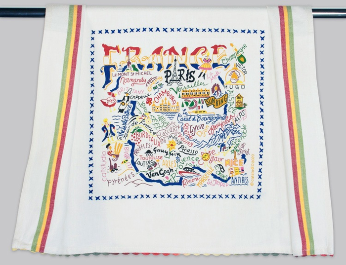 FRANCE DISH TOWEL BY CATSTUDIO