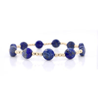 admire gold 3mm bead bracelet - lapis by enewton