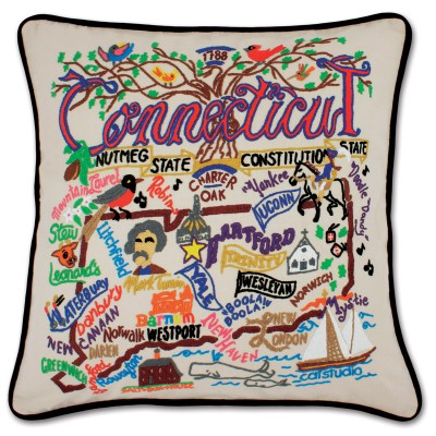 CONNECTICUT PILLOW BY CATSTUDIO