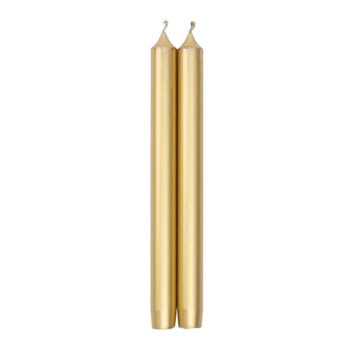 GOLD DUET CANDLE - CANDLE CROWN PAIRS 10 INCH