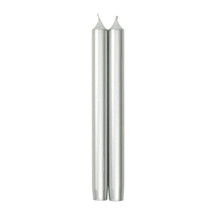 SILVER DUET CANDLE - CANDLE CROWN PAIRS 10 INCH