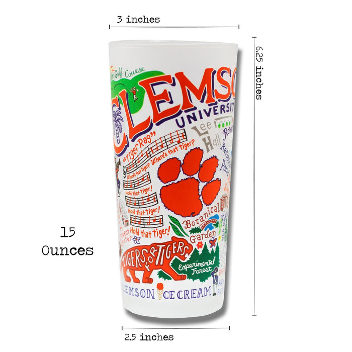 CLEMSON UNIVERSITY GLASS BY CATSTUDIO