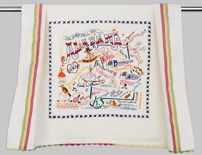 ALABAMA DISH TOWEL BY CATSTUDIO