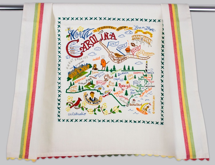 NORTH CAROLINA DISH TOWEL BY CATSTUDIO - A. Dodson's