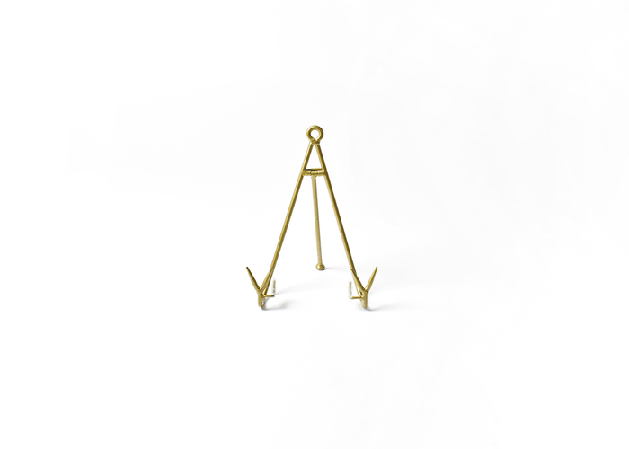 HAPPY EVERYTHING MEDIUM FLARE PLATE STAND GOLD