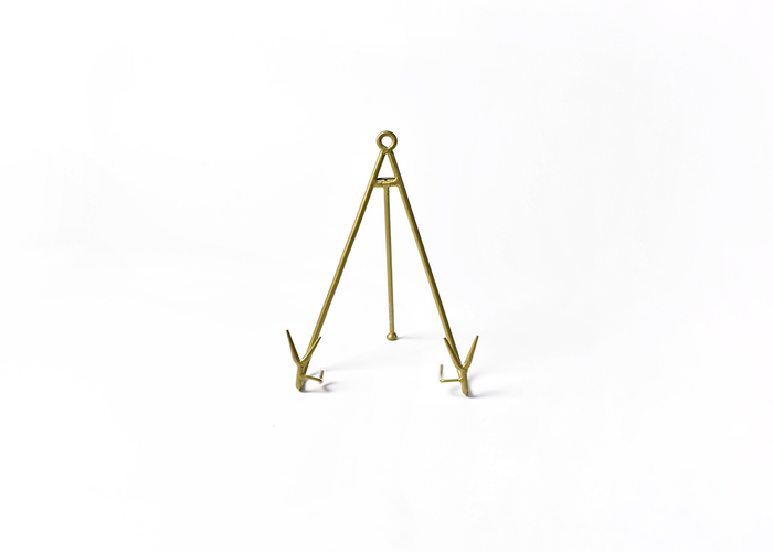 HAPPY EVERYTHING LARGE FLARE PLATE STAND GOLD