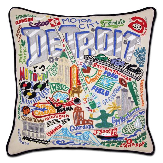 DETROIT PILLOW BY CATSTUDIO