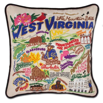 WEST VIRGINIA PILLOW BY CATSTUDIO - A. Dodson's
