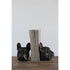 Resin Dog Head Bookends, Antique Bronze Finish