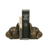 Resin Dog Head Bookends, Antique Bronze Finish