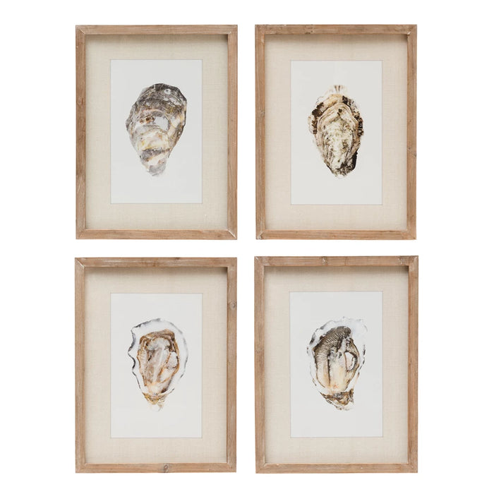 Framed Wall Decor with Oyster, 4 Styles