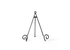 HAPPY EVERYTHING LARGE SWIRL PLATE STAND BLACK - A. Dodson's