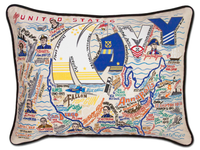 UNITED STATES NAVY EMBROIDERED PILLOW, Catstudio - A. Dodson's