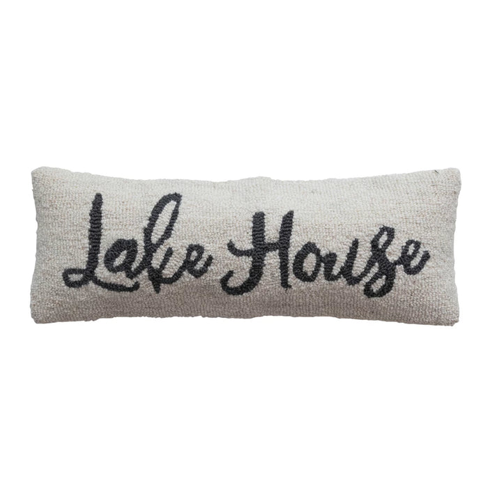 Lake House Punch Hook Lumbar Pillow