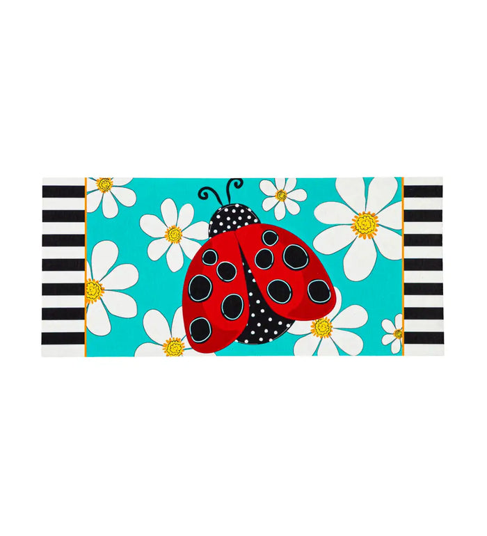 Ladybug With Daisies Sassafras Switch Mat