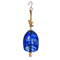 ART GLASS SPECKLE DEEP BLUE BELL CHIME