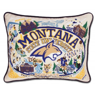 MONTANA STATE UNIVERSITY PILLOW BY CATSTUDIO