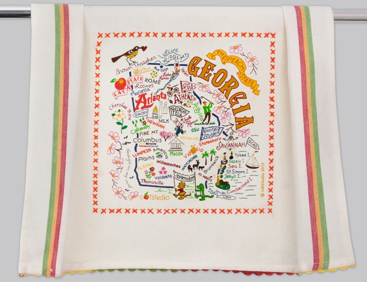 GEORGIA DISH TOWEL BY CATSTUDIO - A. Dodson's