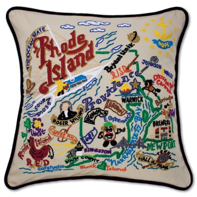 RHODE ISLAND PILLOW BY CATSTUDIO