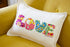 FLOWER POWER LOVE LETTERS PILLOW BY CATSTUDIO - A. Dodson's