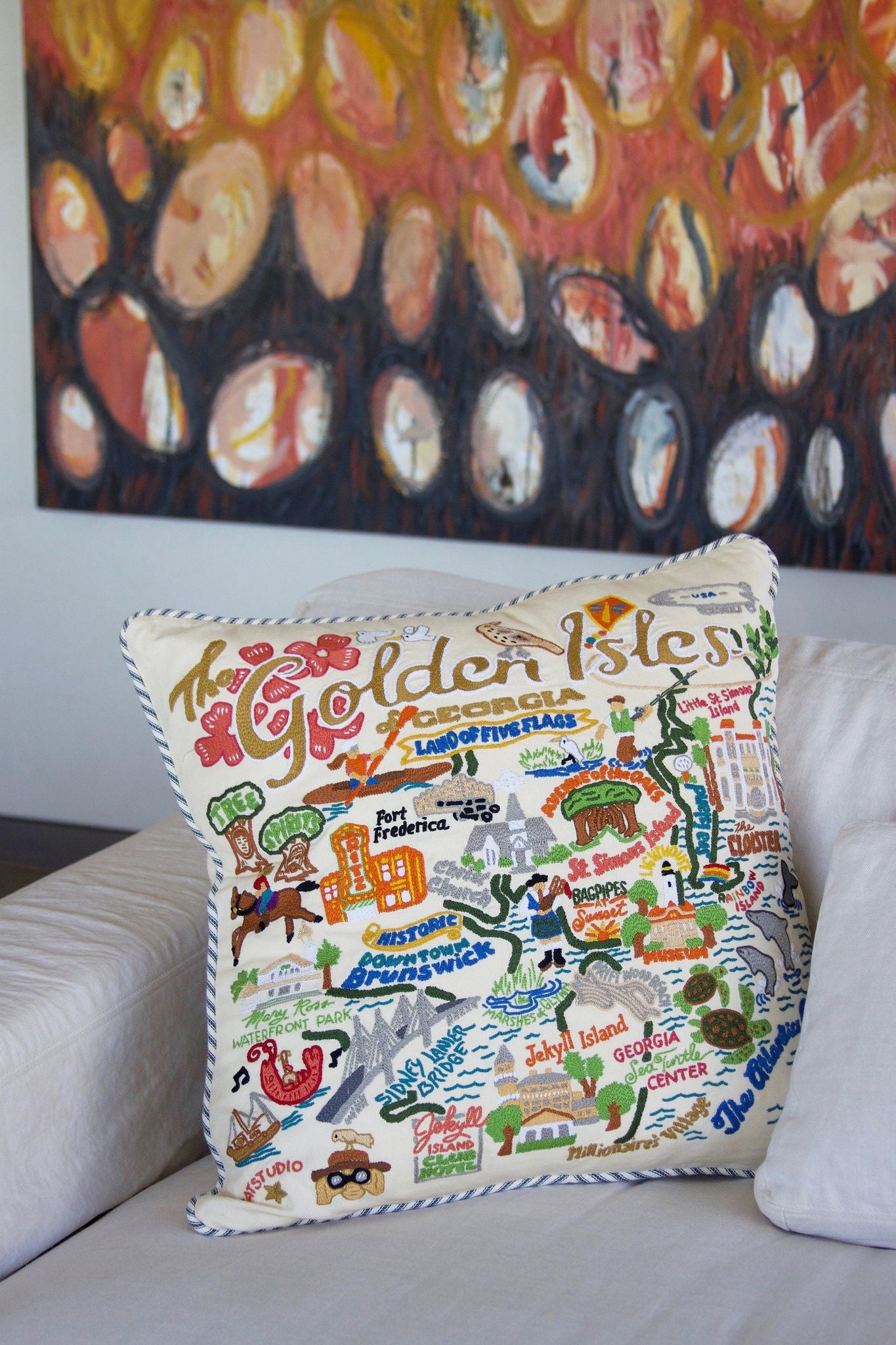 GOLDEN ISLES PILLOW BY CATSTUDIO - A. Dodson's