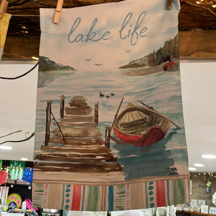 Lake Love Garden Suede Flag