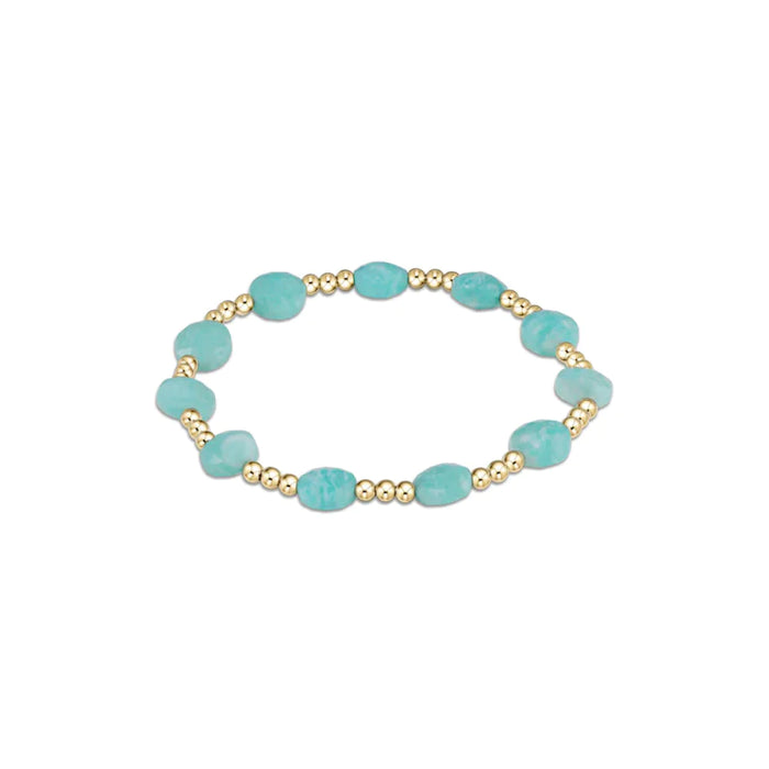 admire gold 3mm bead bracelet - amazonite by enewton