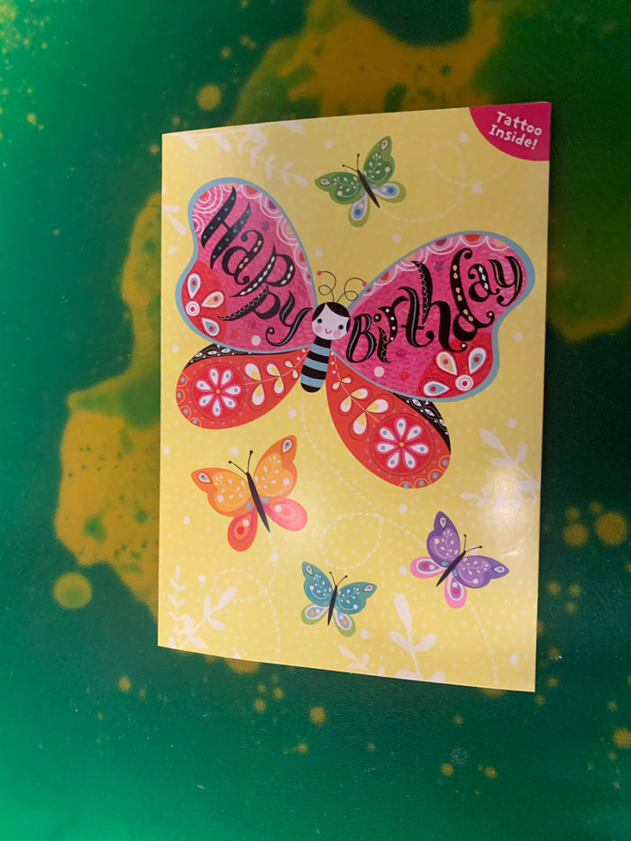 BUTTERFLY TATTOO CARD by Peaceable Kingdom