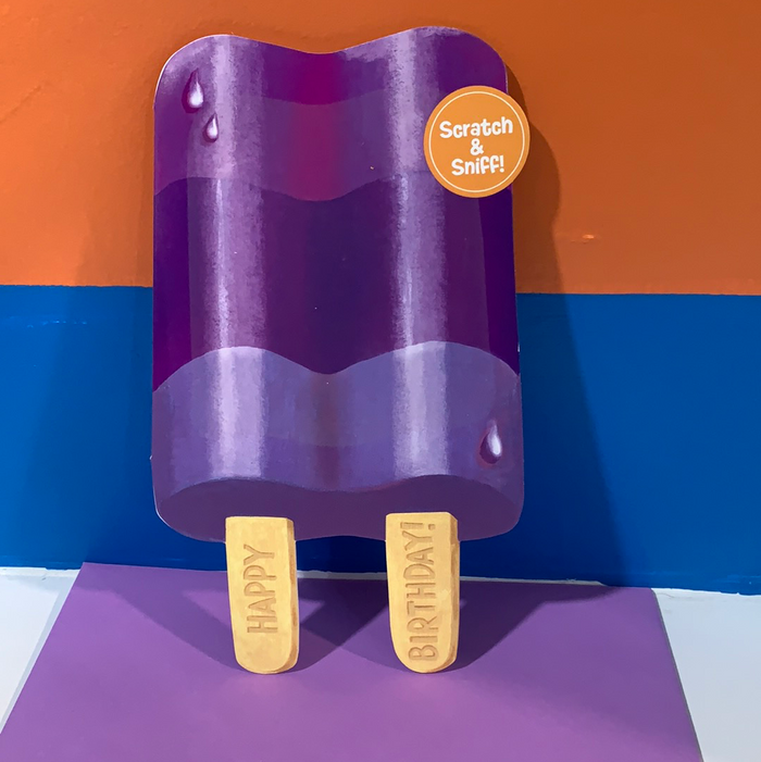 SCRATCH AND SNIFF - GRAPE POPSICLE CARD