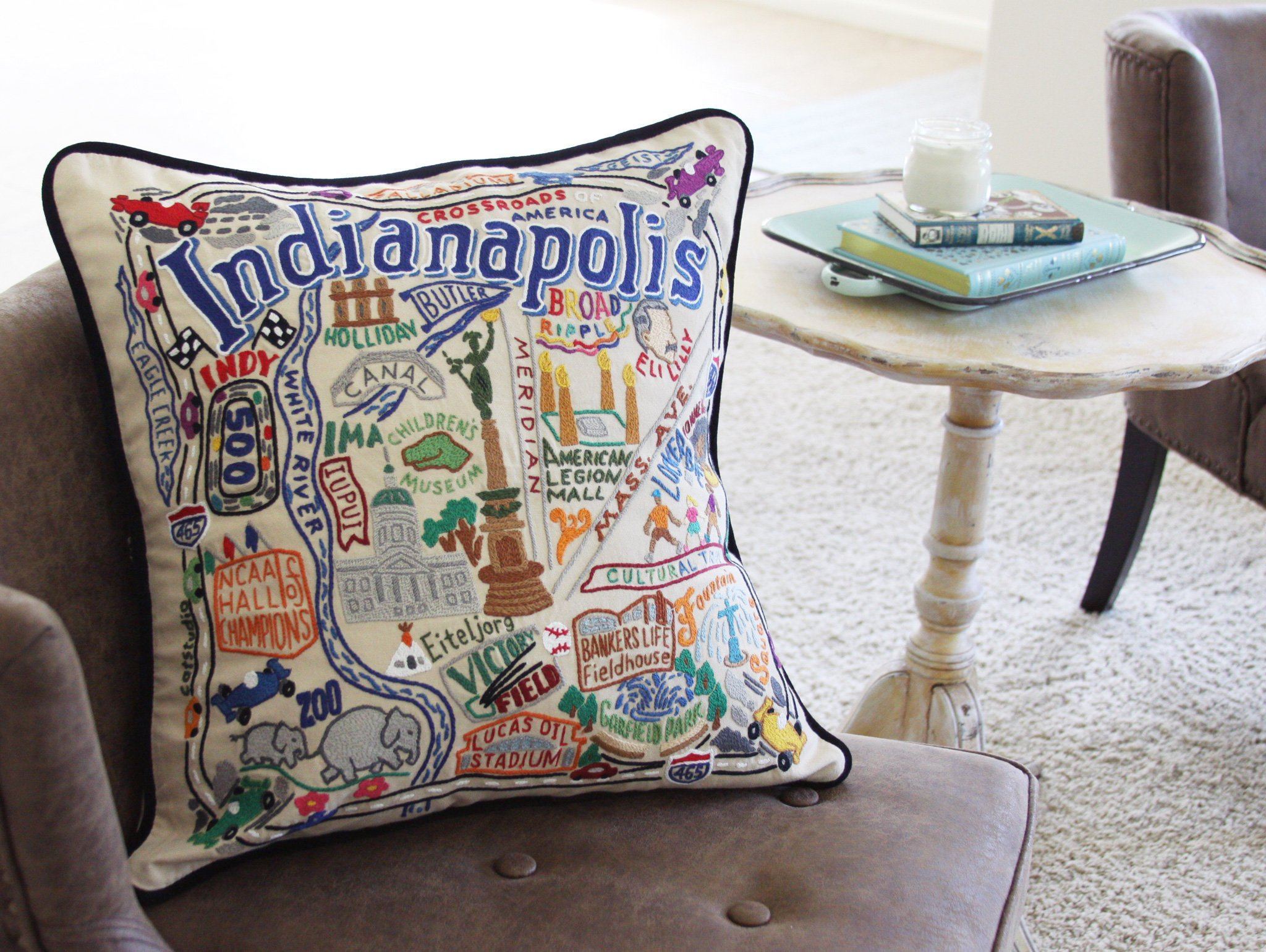 INDIANAPOLIS PILLOW BY CATSTUDIO - A. Dodson's